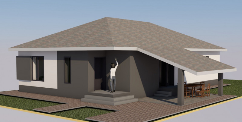 Casa individuala, 4 camere, teren 566mp, pompa de caldura, Sanmihaiu Roman